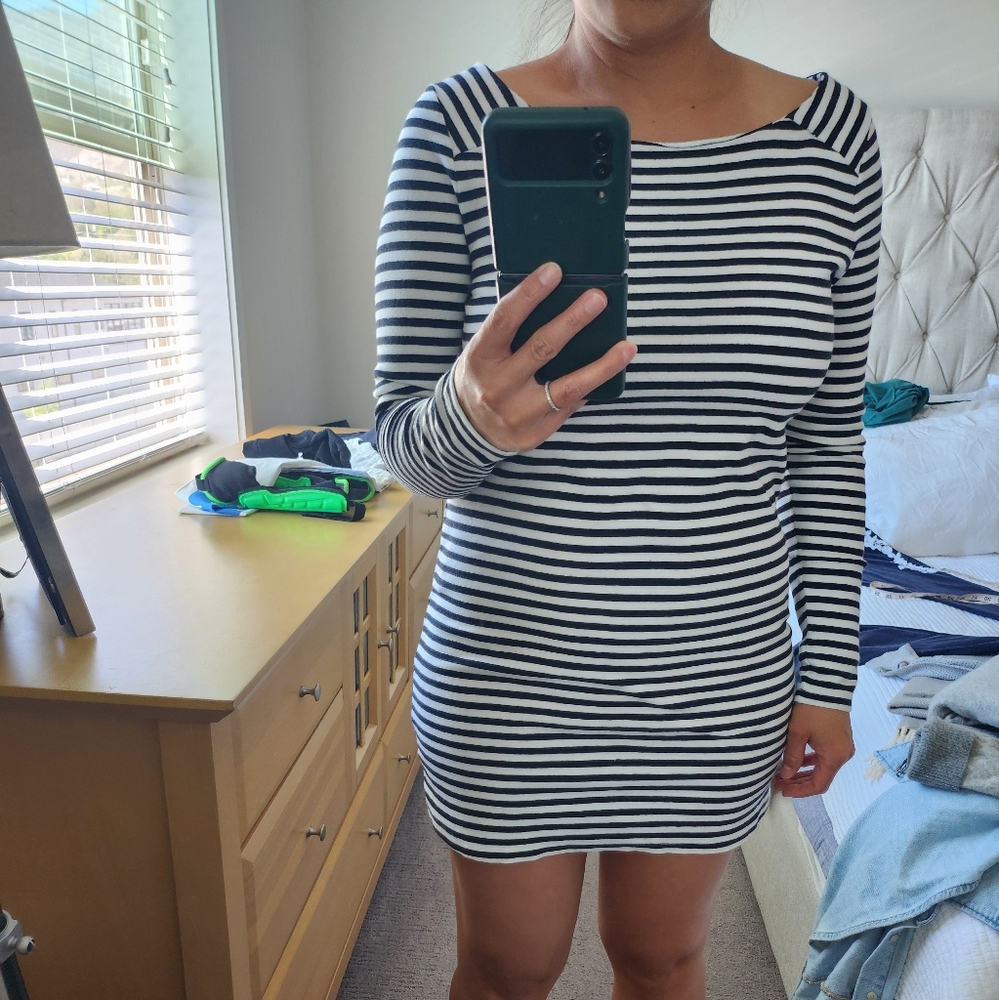 Striped Black and White Dress/Blouse